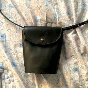 Madewell Black Leather Crossbody Mini Bag
